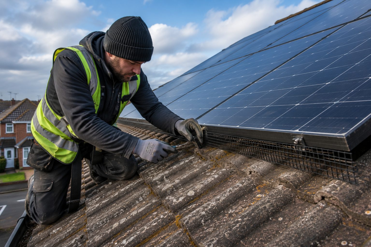 Solar Panel Bird Proofing North East Solar Panel Bird Proofing